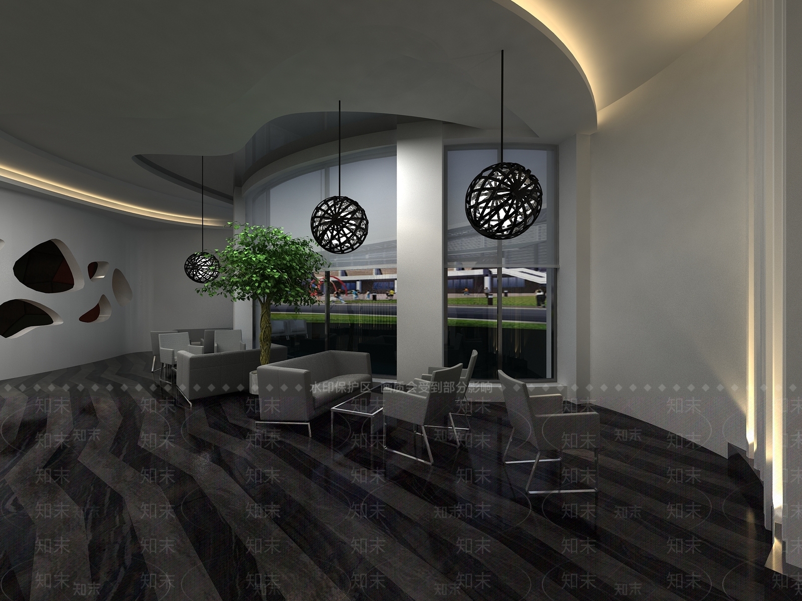 现代售楼处3D模型下载【ID:1164076751】