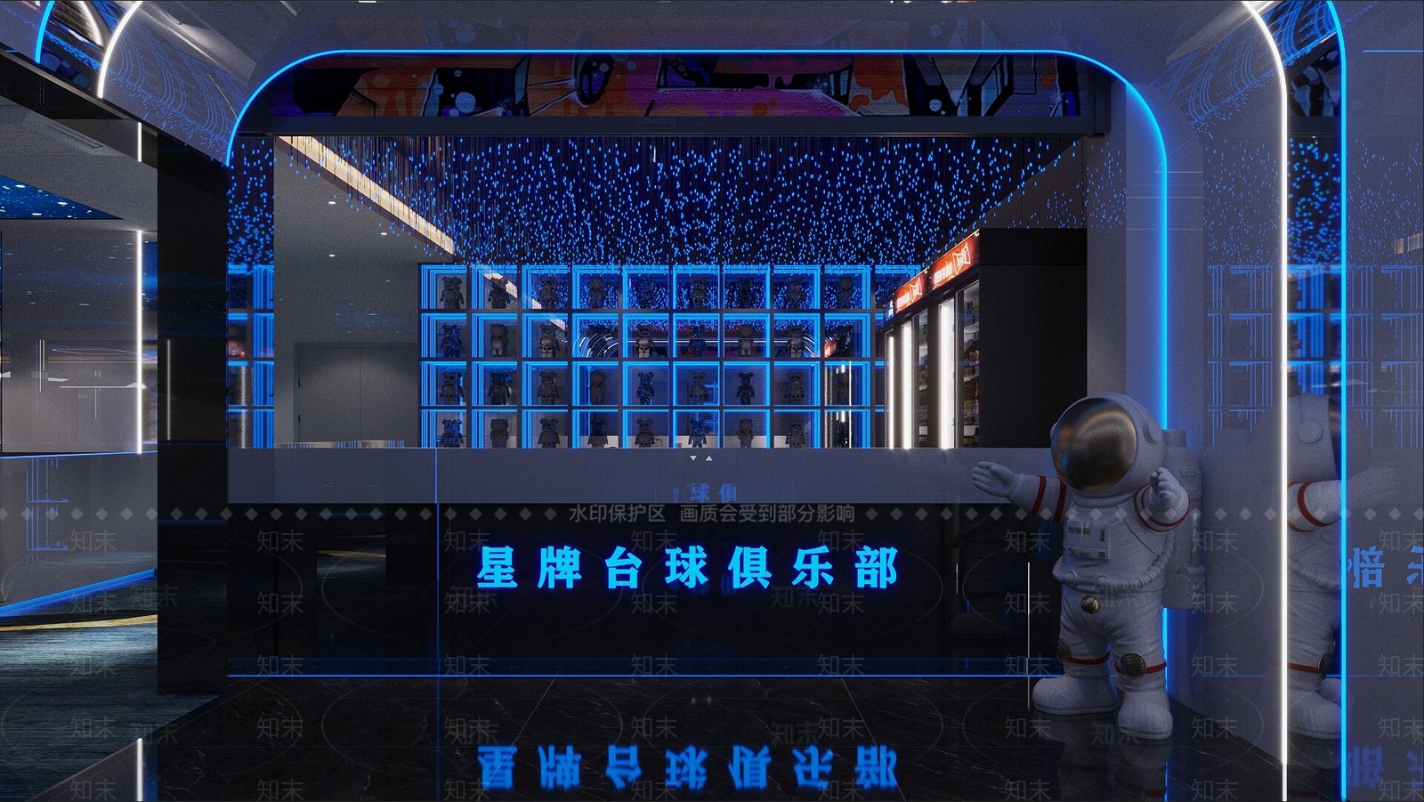 现代台球室3D模型下载【ID:1164080143】