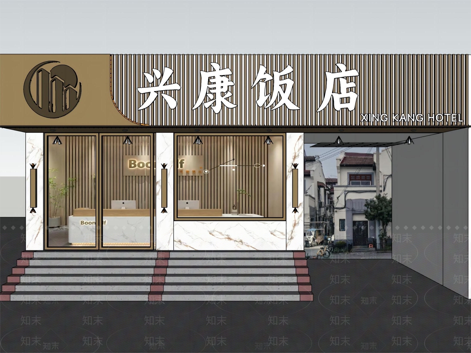 现代其他酒店空间SU模型下载【ID:1164081069】