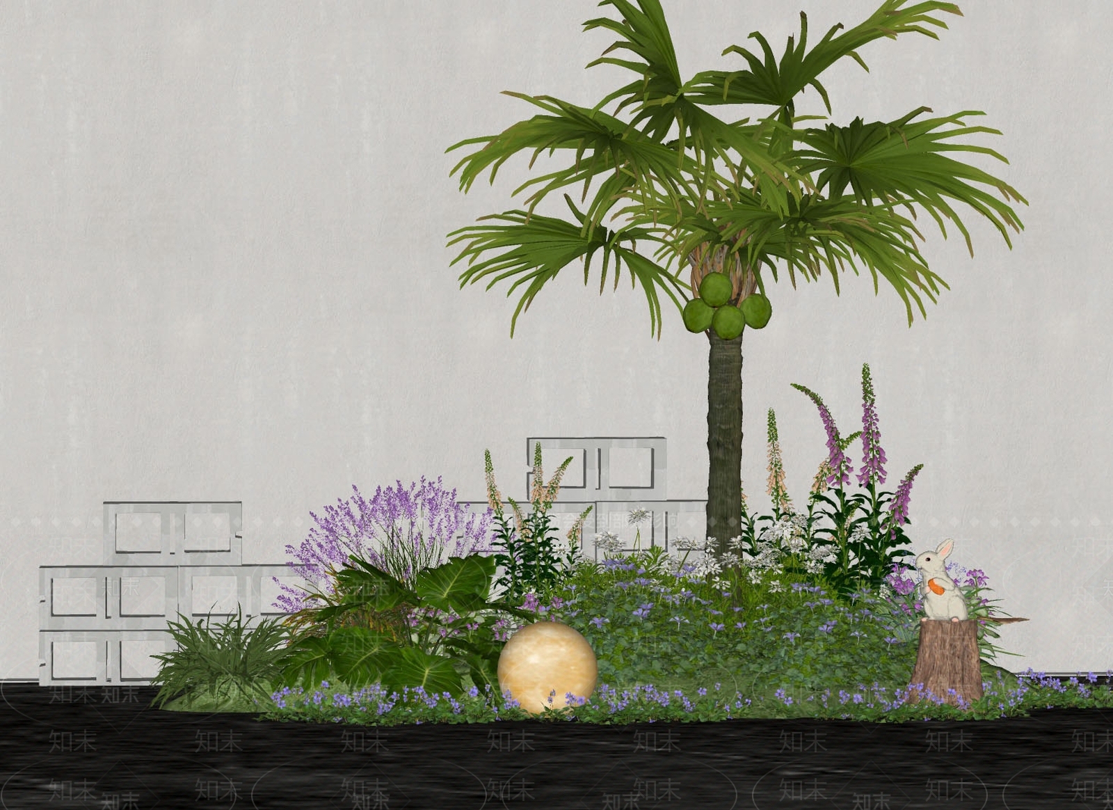 植物组合SU模型下载【ID:1164081670】