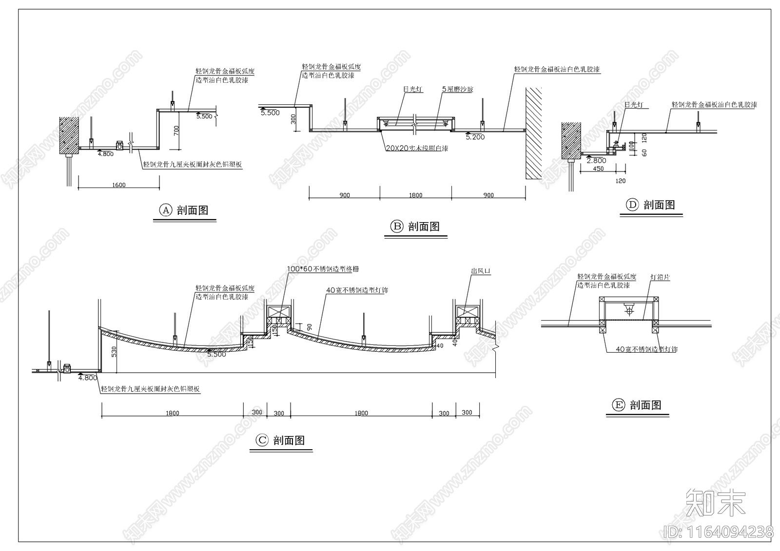 现代会议室cad施工图下载【ID:1164094238】