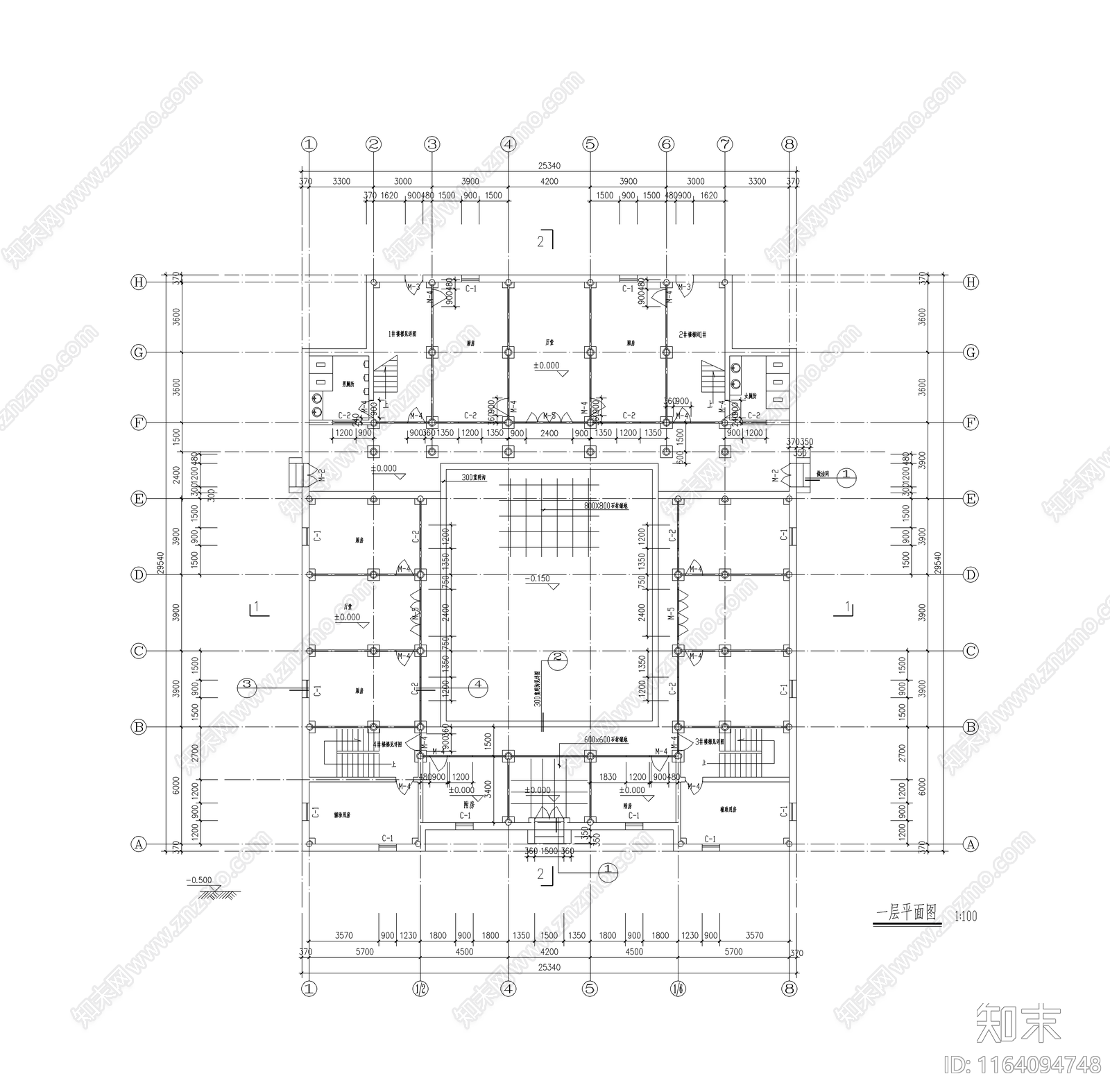 现代中式古建cad施工图下载【ID:1164094748】