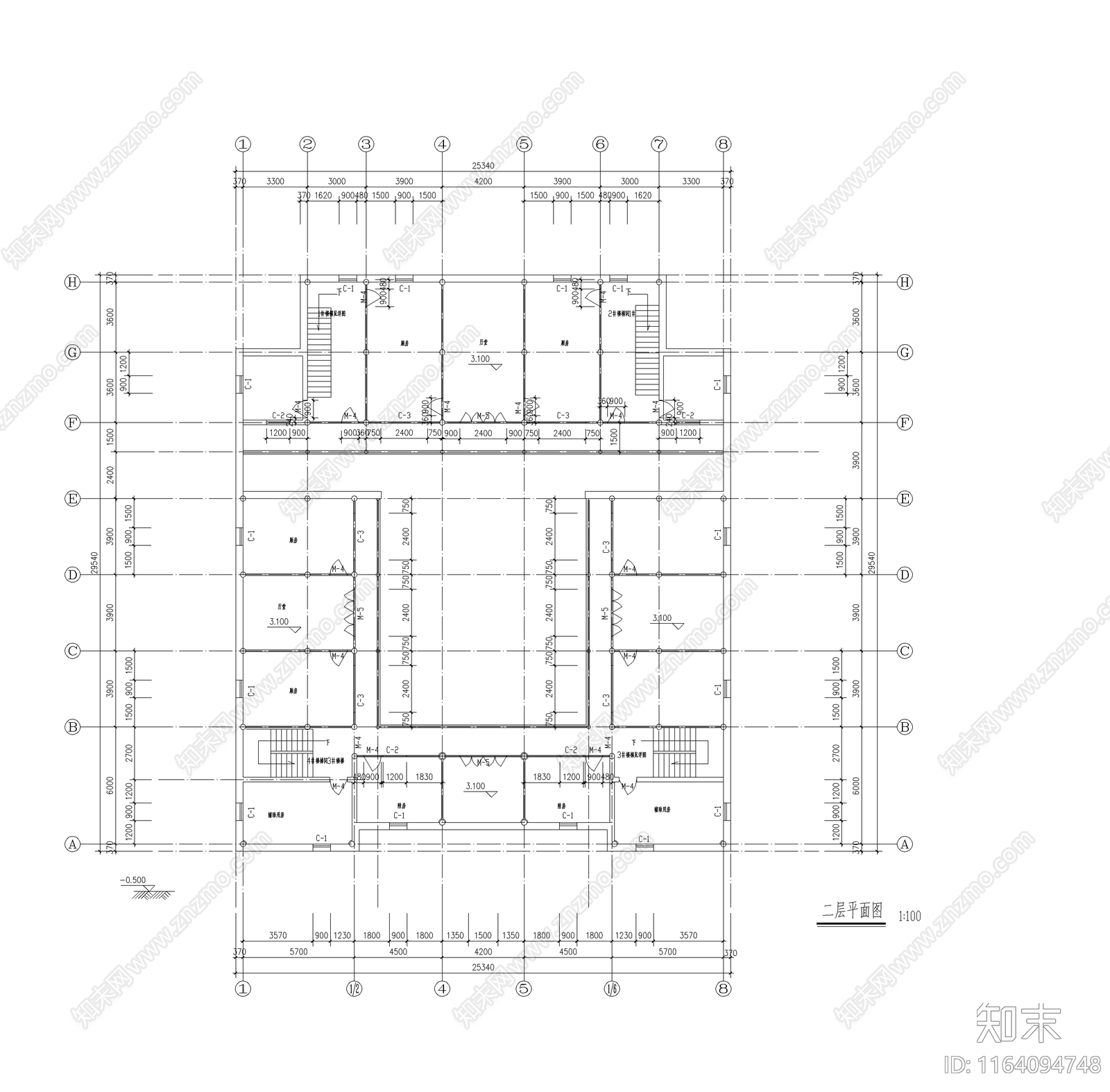 现代中式古建cad施工图下载【ID:1164094748】