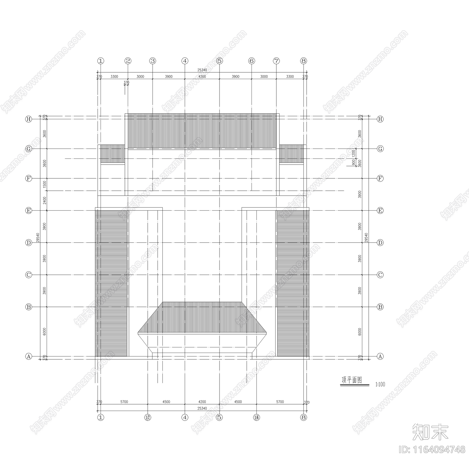 现代中式古建cad施工图下载【ID:1164094748】