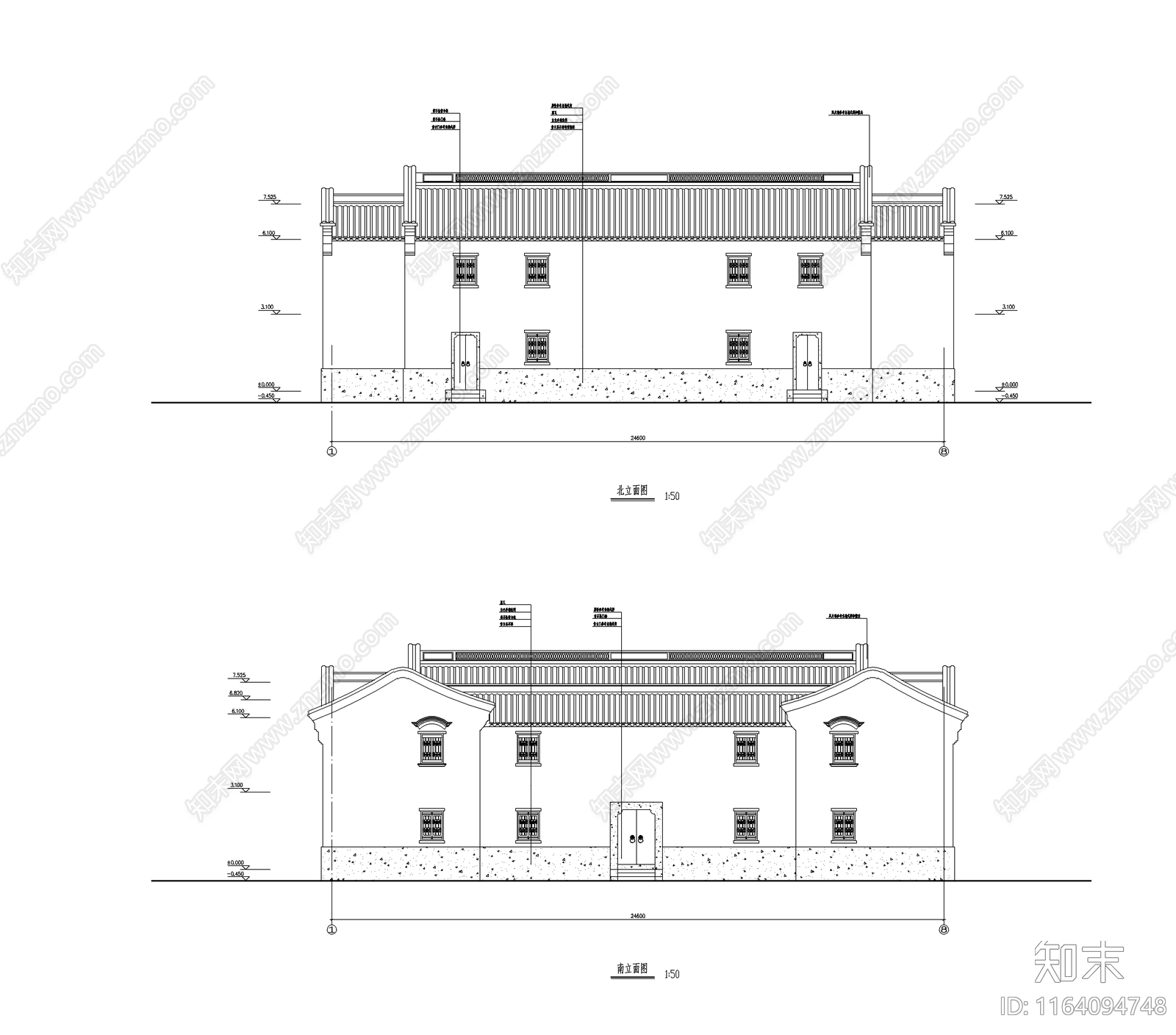 现代中式古建cad施工图下载【ID:1164094748】