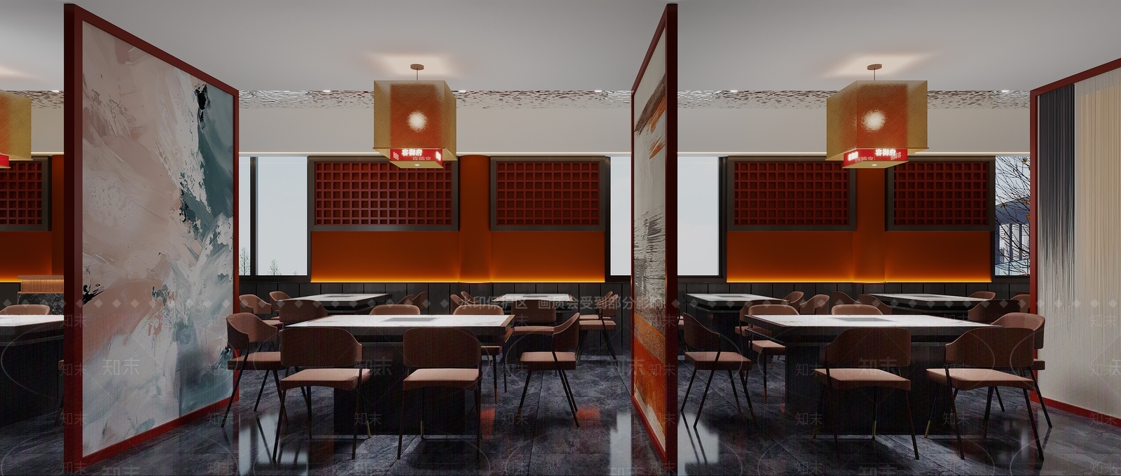 新中式火锅店3D模型下载【ID:1164100518】