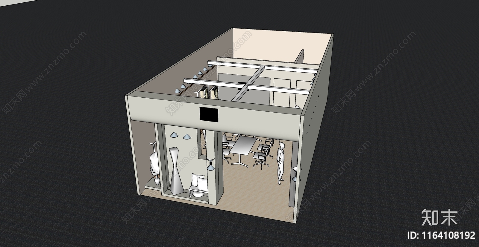 现代其他店铺SU模型下载【ID:1164108192】