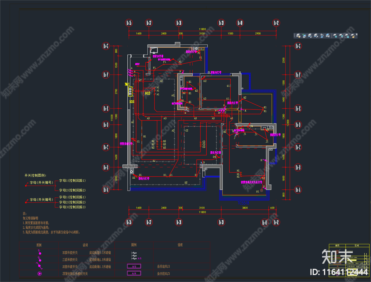 奶油整体家装空间cad施工图下载【ID:1164112444】