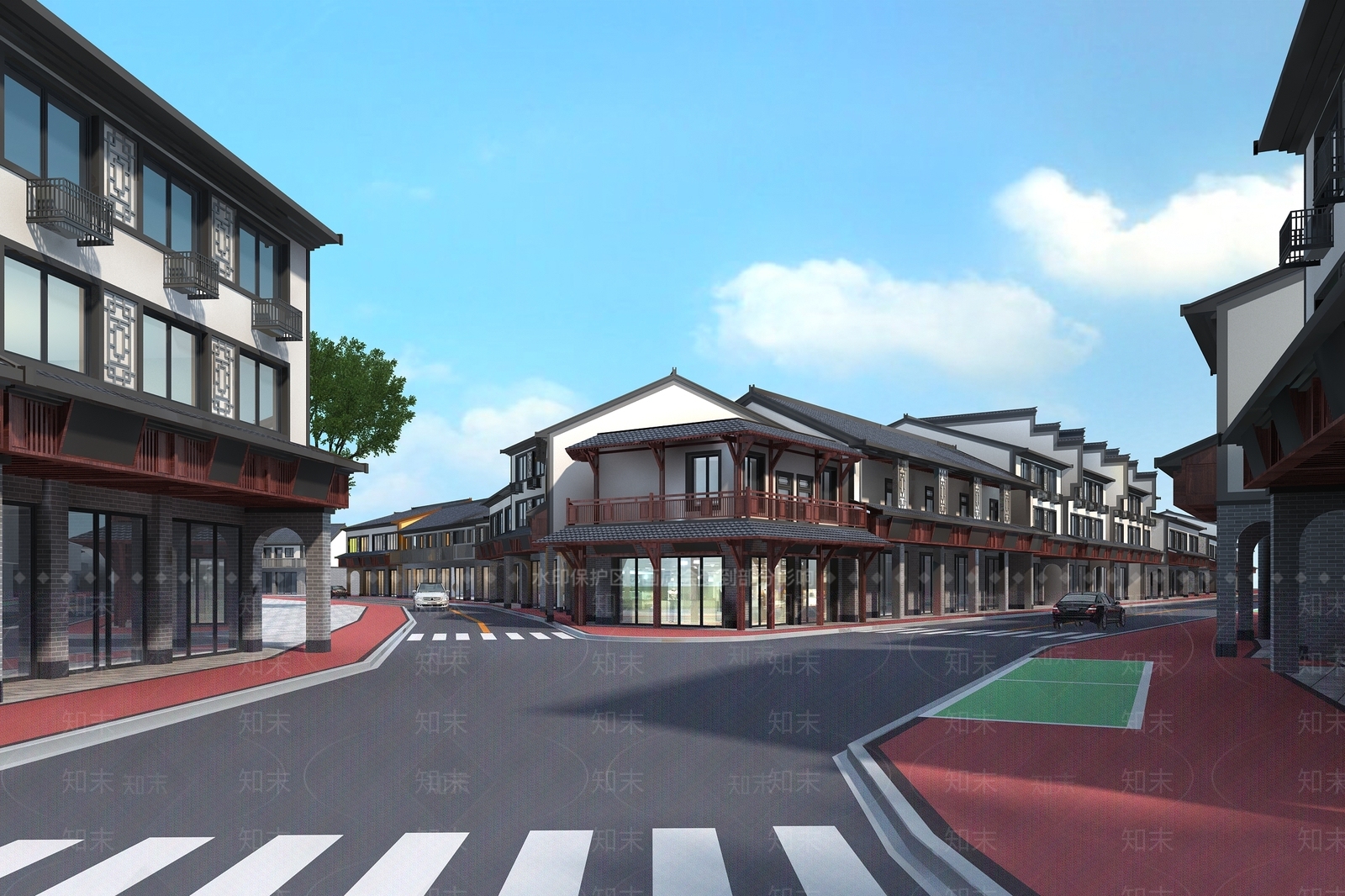 新中式中式商业街3D模型下载【ID:1164116508】