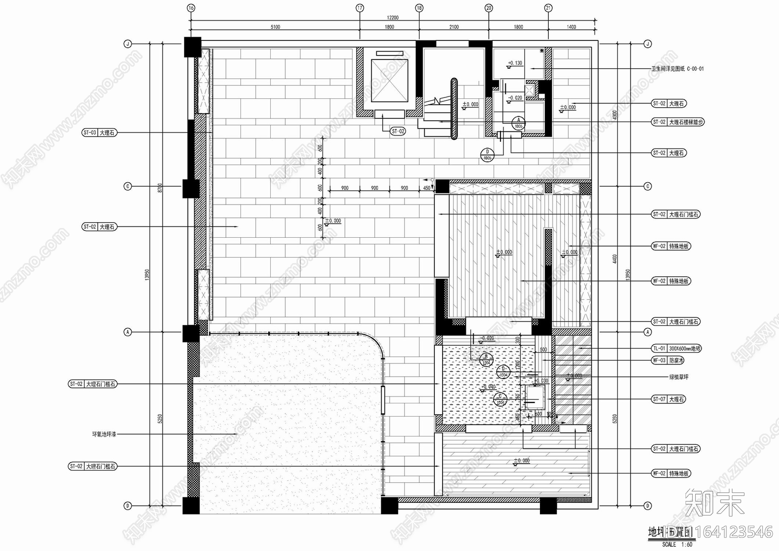 现代新中式整体家装空间施工图下载【ID:1164123546】