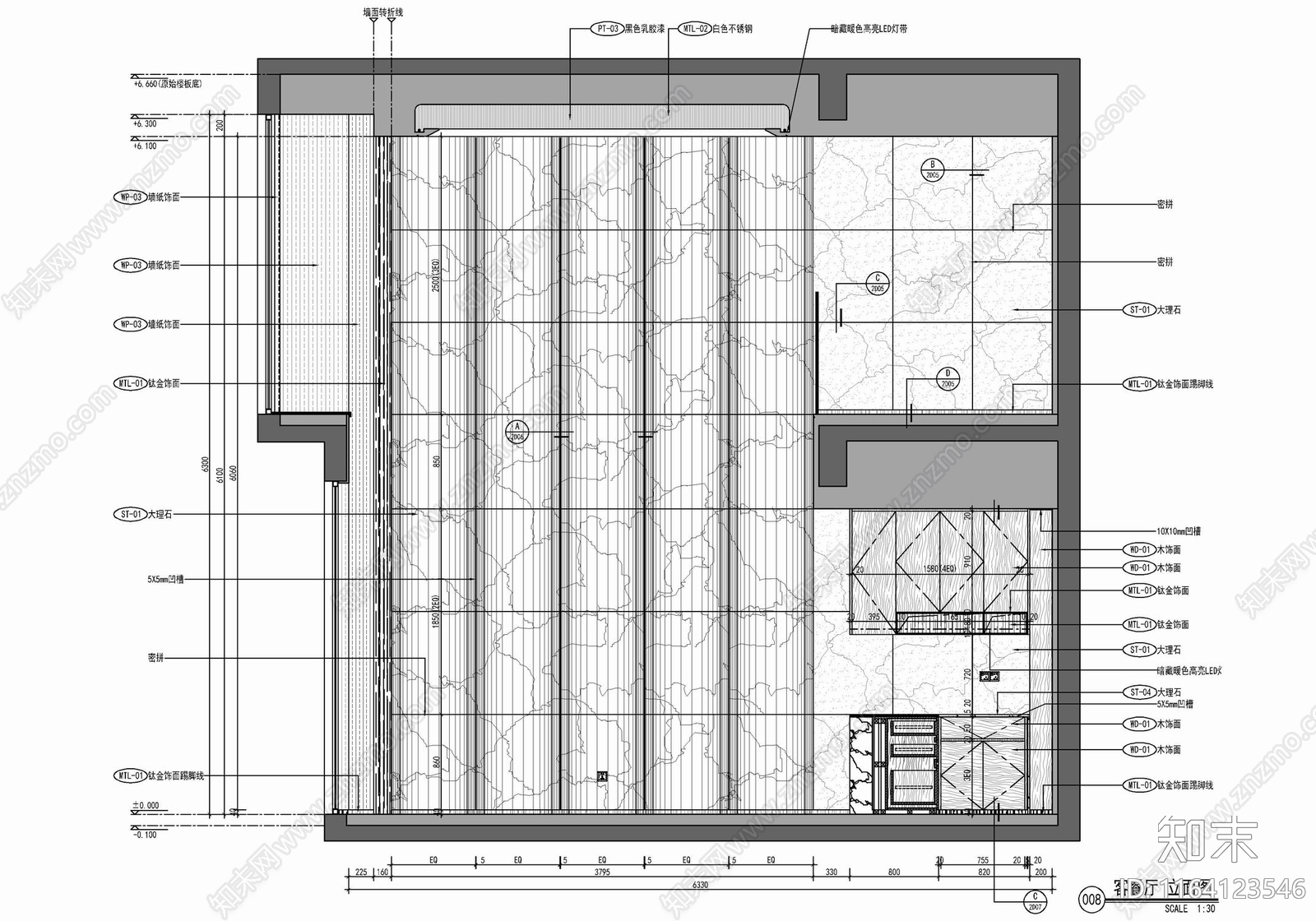 现代新中式整体家装空间施工图下载【ID:1164123546】