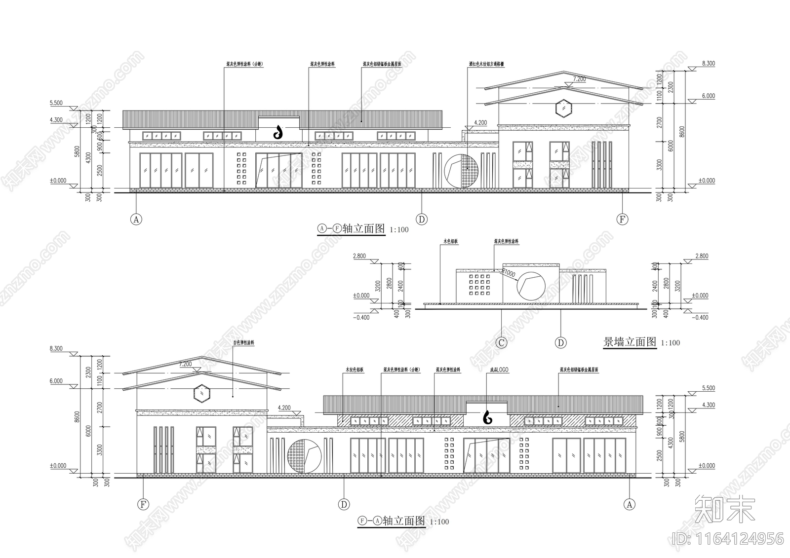 现代新中式停车楼施工图下载【ID:1164124956】