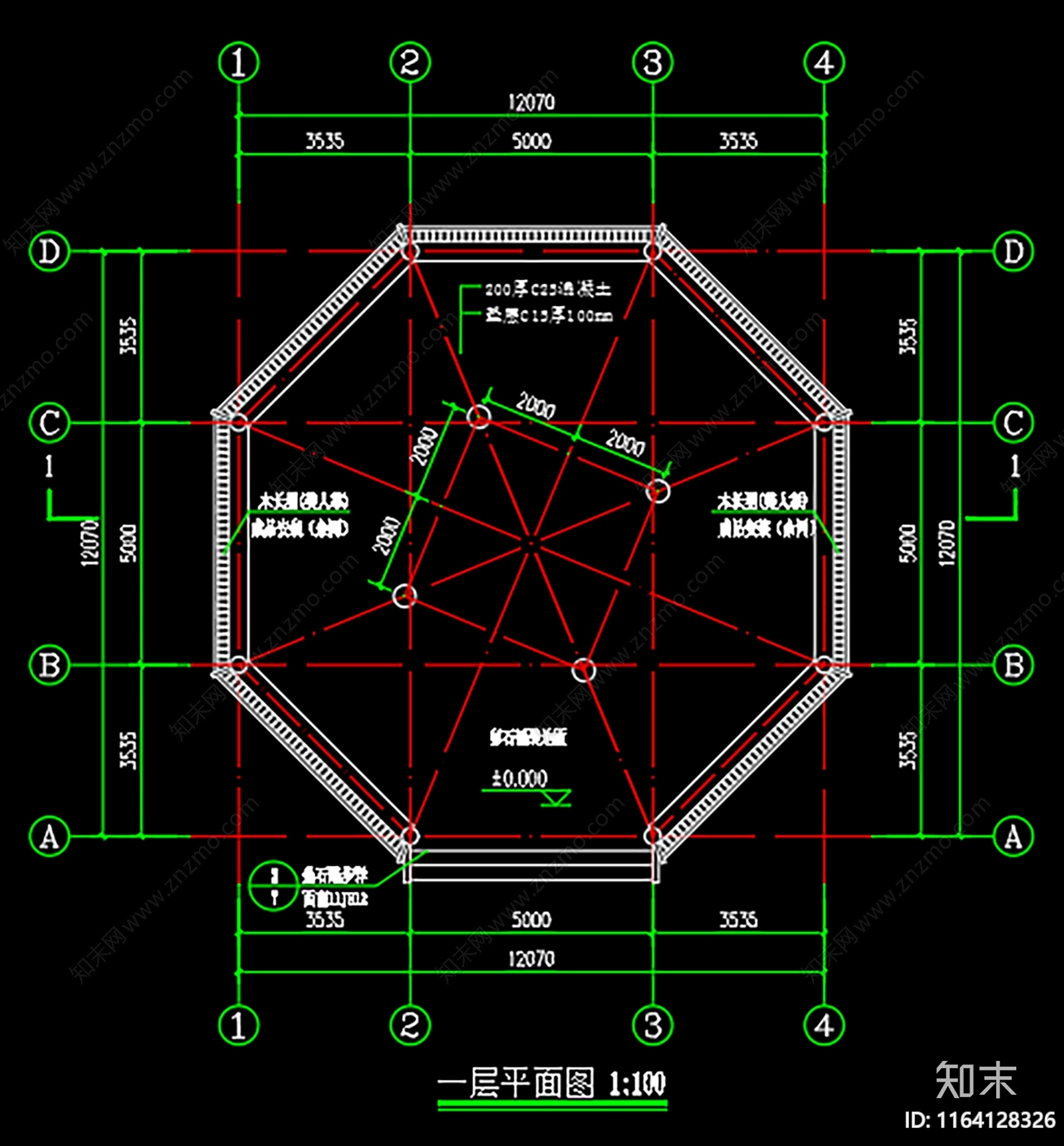 原木中古其他文化建筑施工图下载【ID:1164128326】