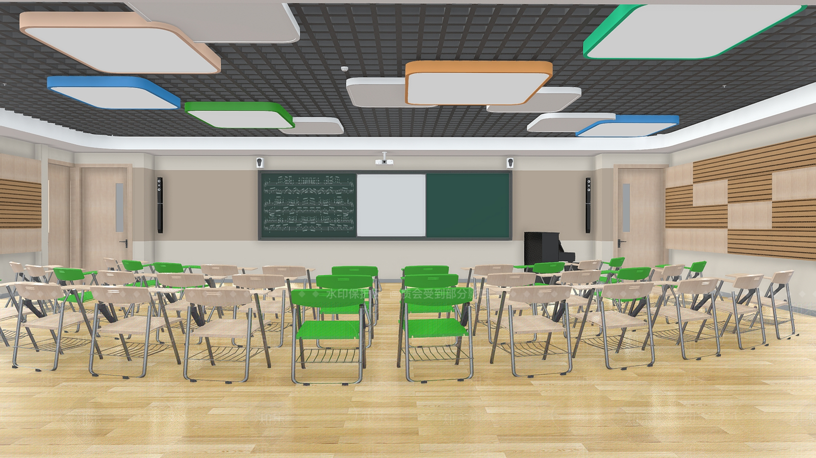 现代简约教室SU模型下载【ID:1164136858】