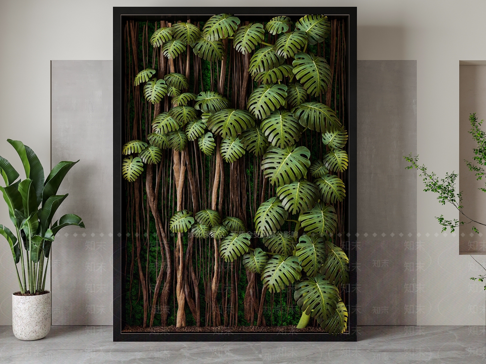 绿植墙3D模型下载【ID:1164136962】