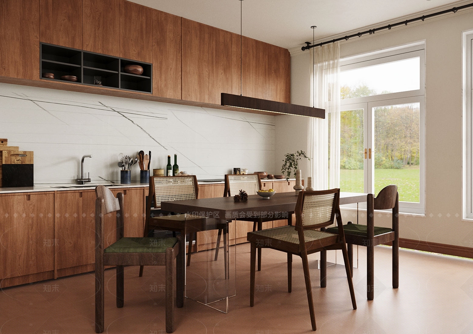 侘寂餐桌3D模型下载【ID:1214628291】