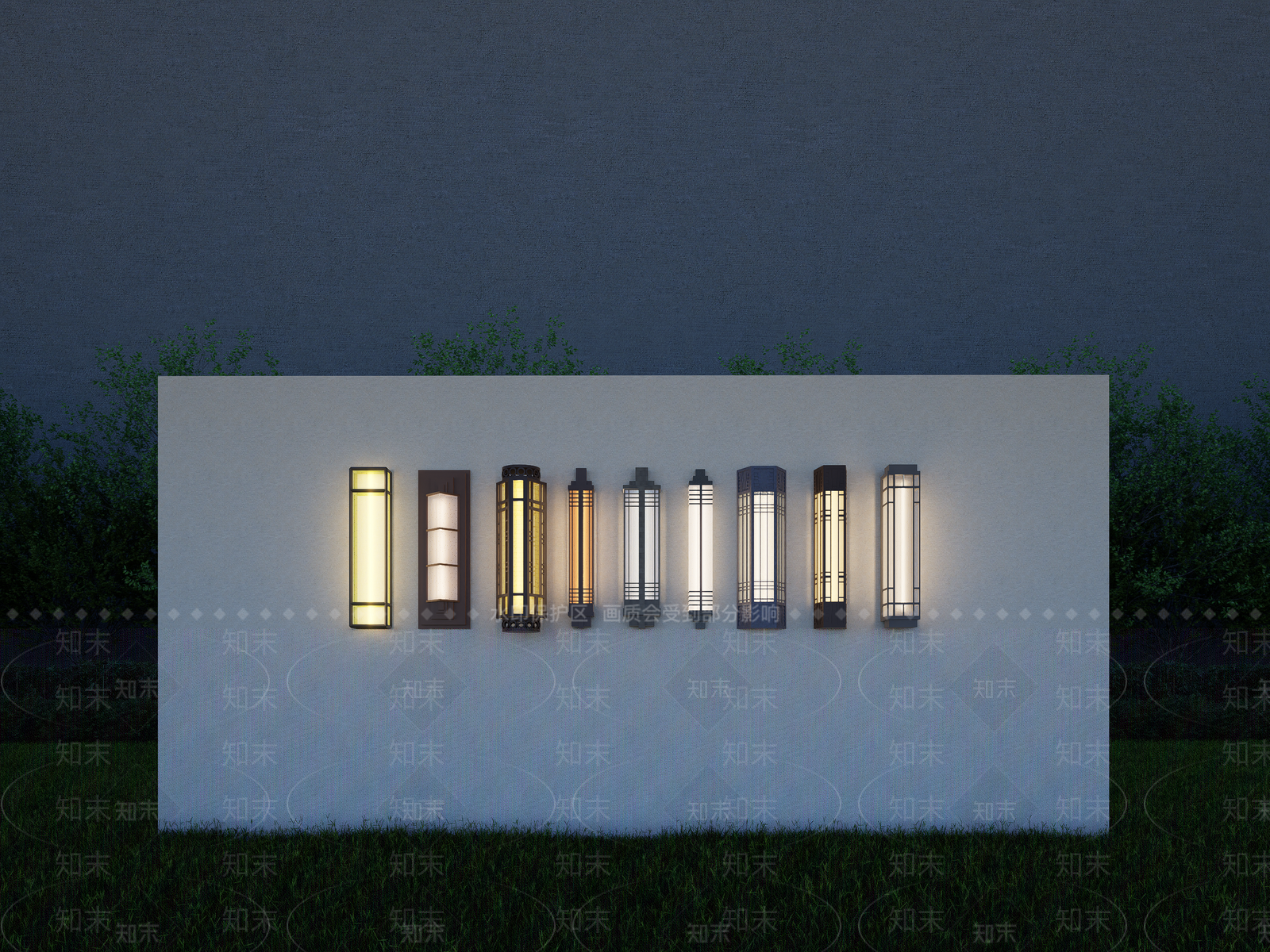 欧式简约壁灯SU模型下载【ID:1164147560】