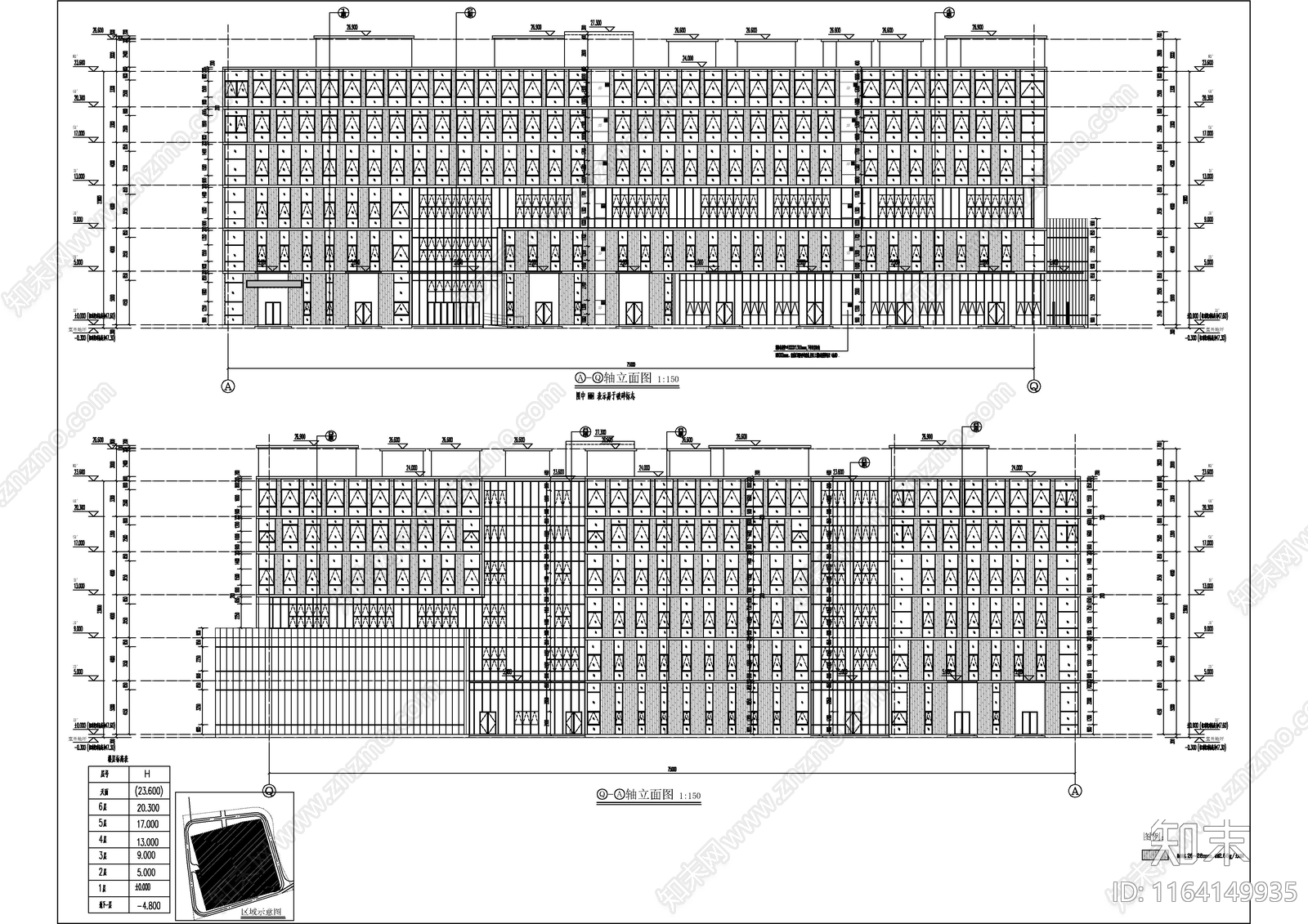 现代简约产业园建筑施工图下载【ID:1164149935】