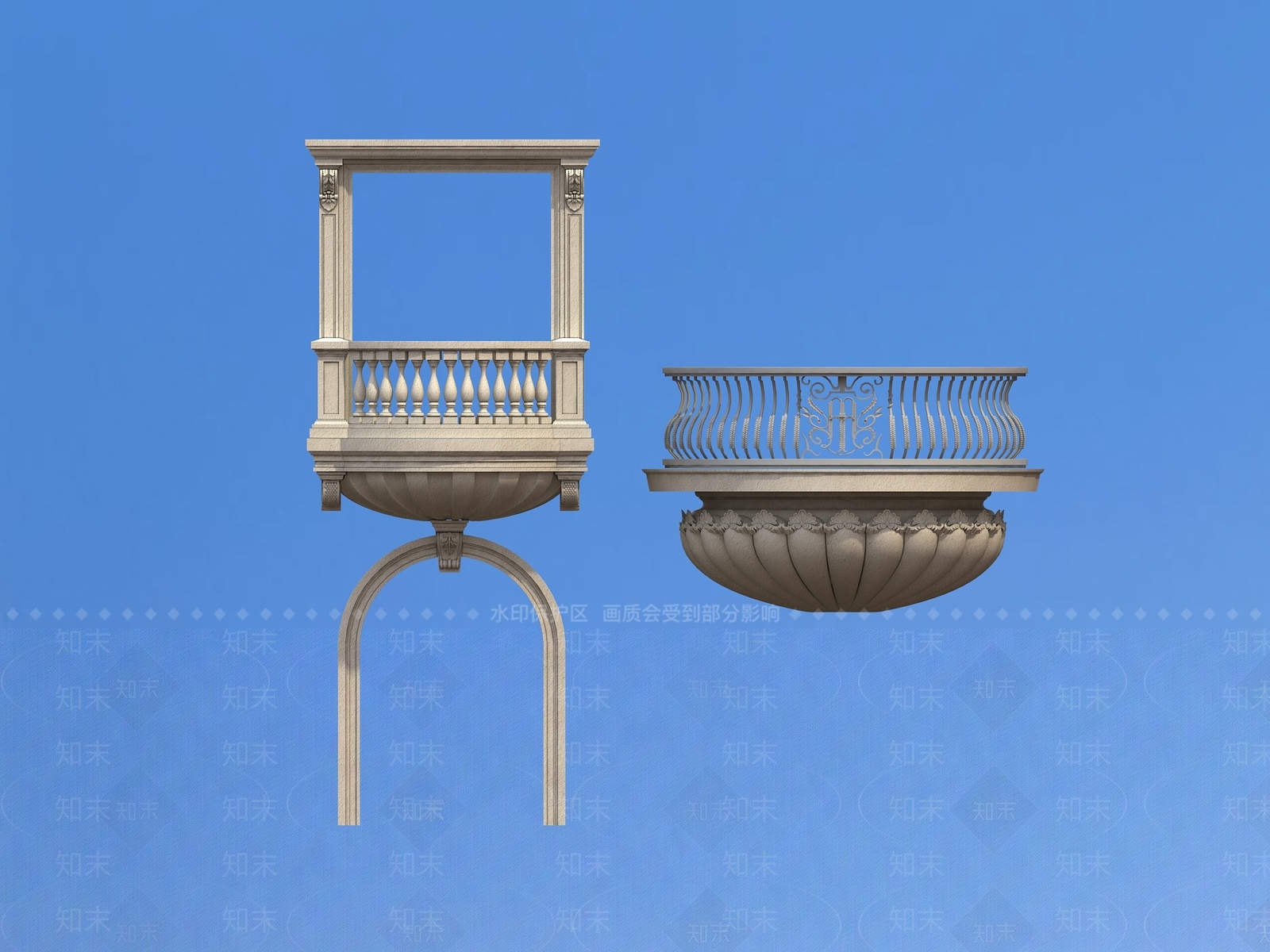 欧式雕花3D模型下载【ID:1164151347】