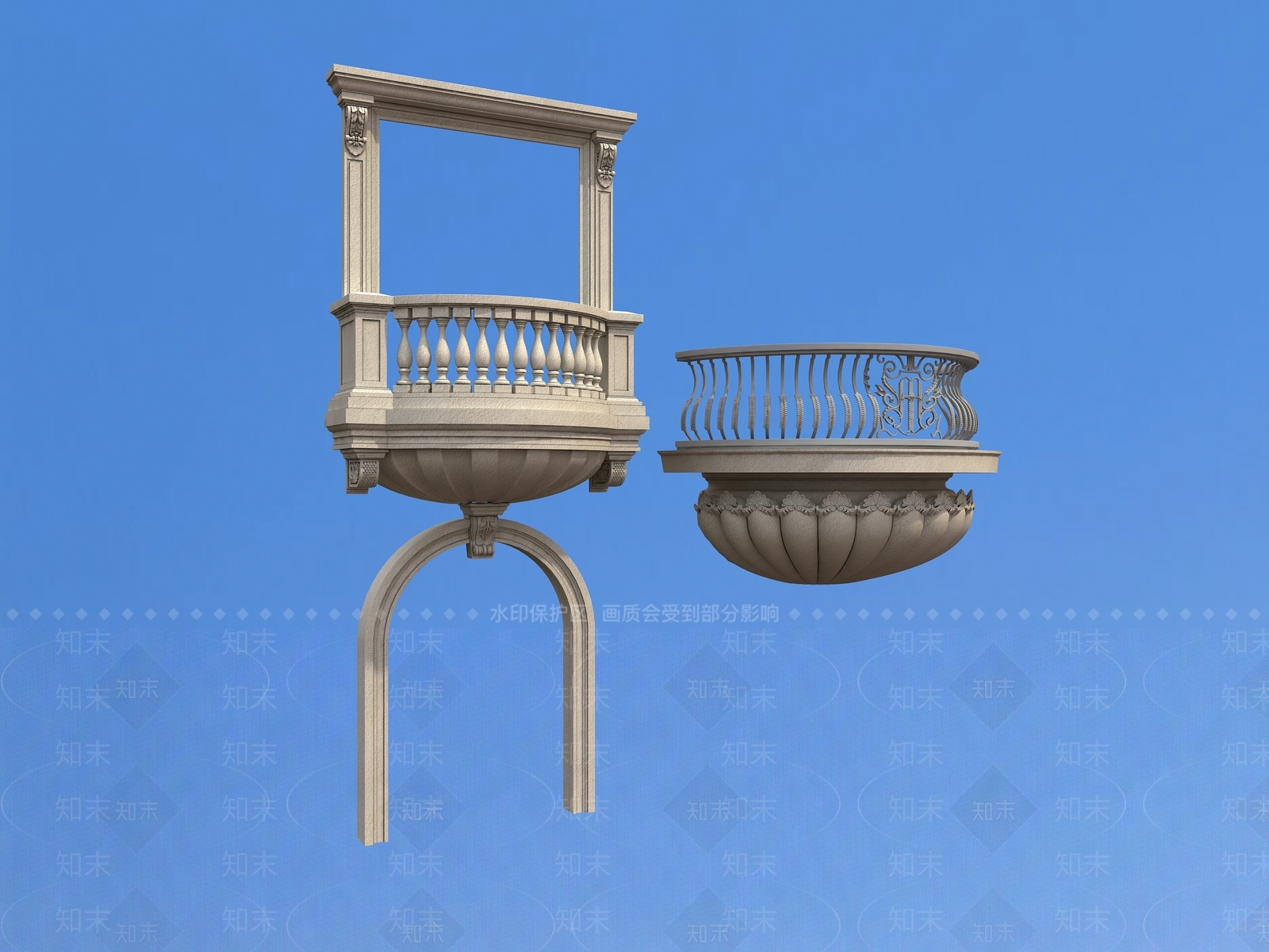 欧式雕花3D模型下载【ID:1164151347】