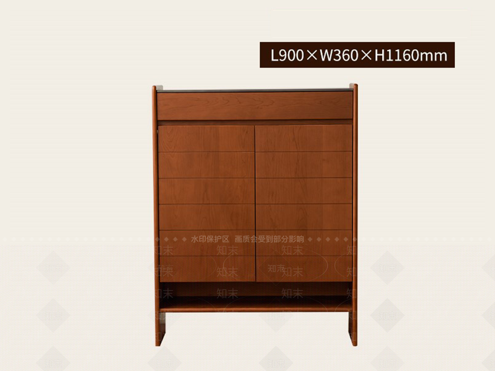 北欧复古鞋柜3D模型下载【ID:1164152111】