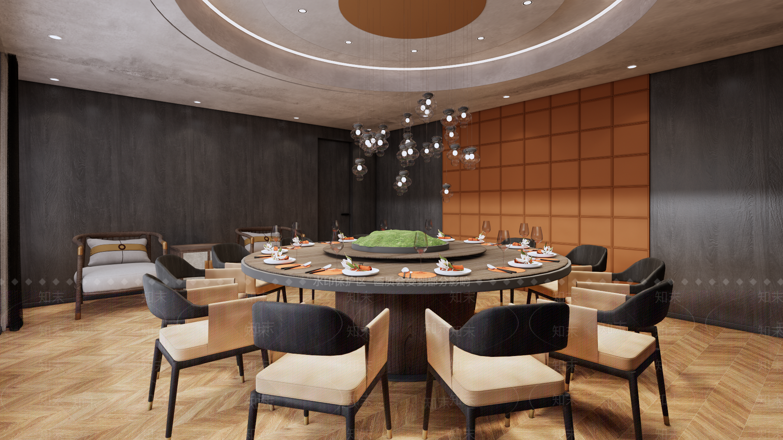 新中式中式包厢SU模型下载【ID:1164166290】