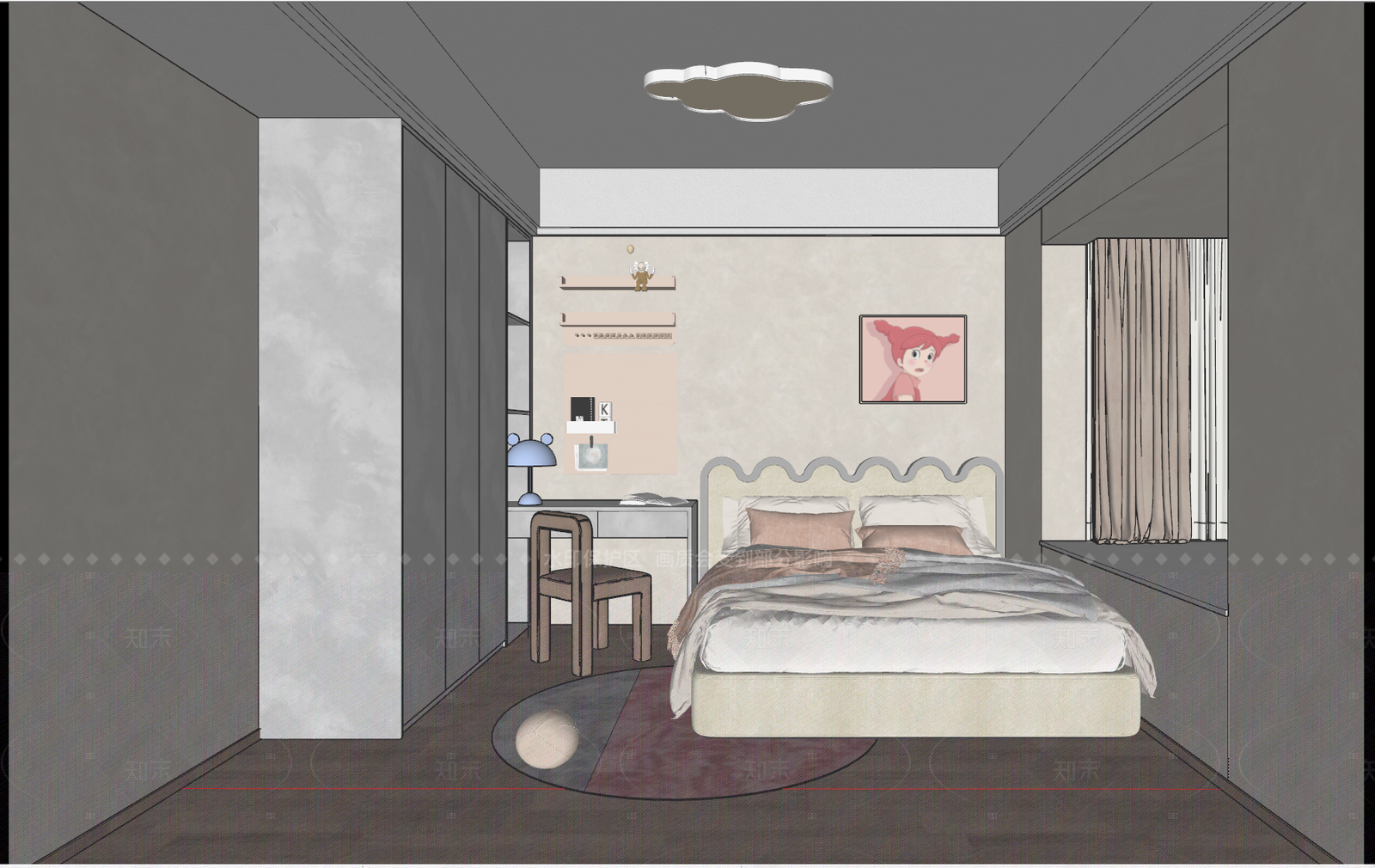 现代家居卧室SU模型下载【ID:1216046399】