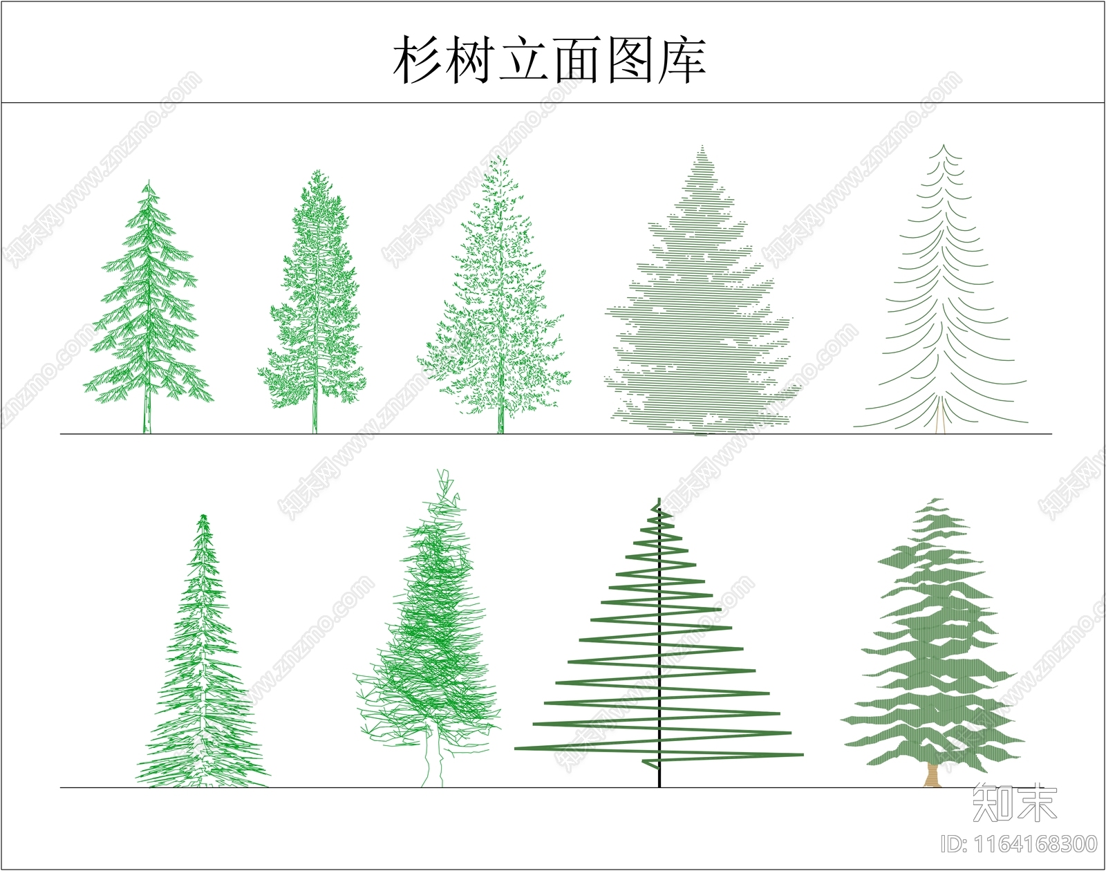 现代树施工图下载【ID:1164168300】