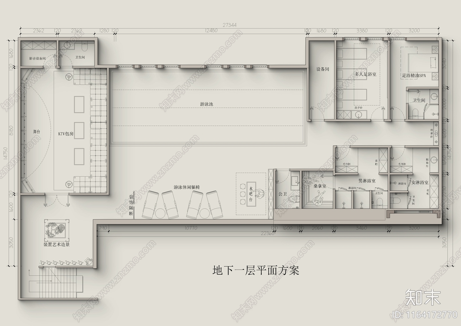 现代会所cad施工图下载【ID:1164172770】