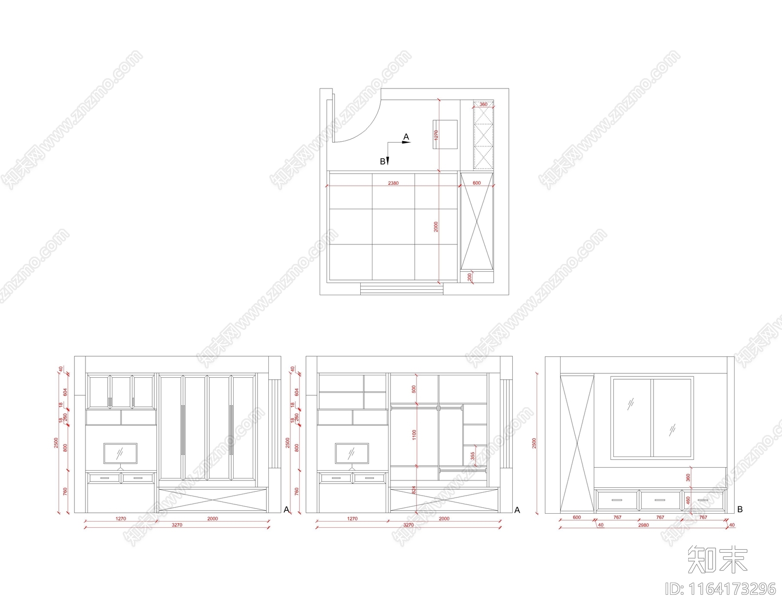 现代新中式榻榻米施工图下载【ID:1164173296】