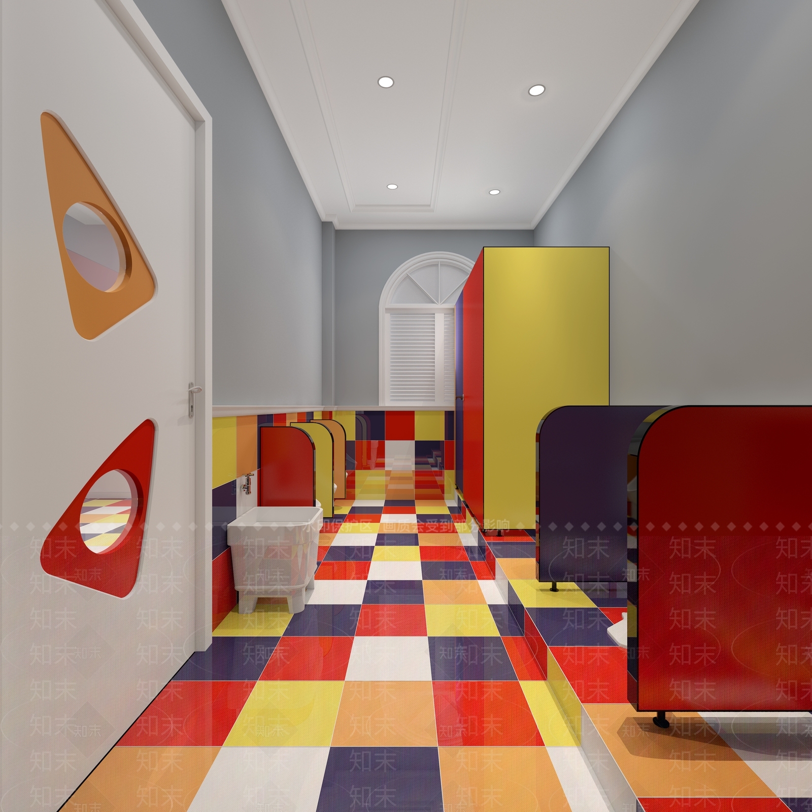 现代幼儿园3D模型下载【ID:1164174671】