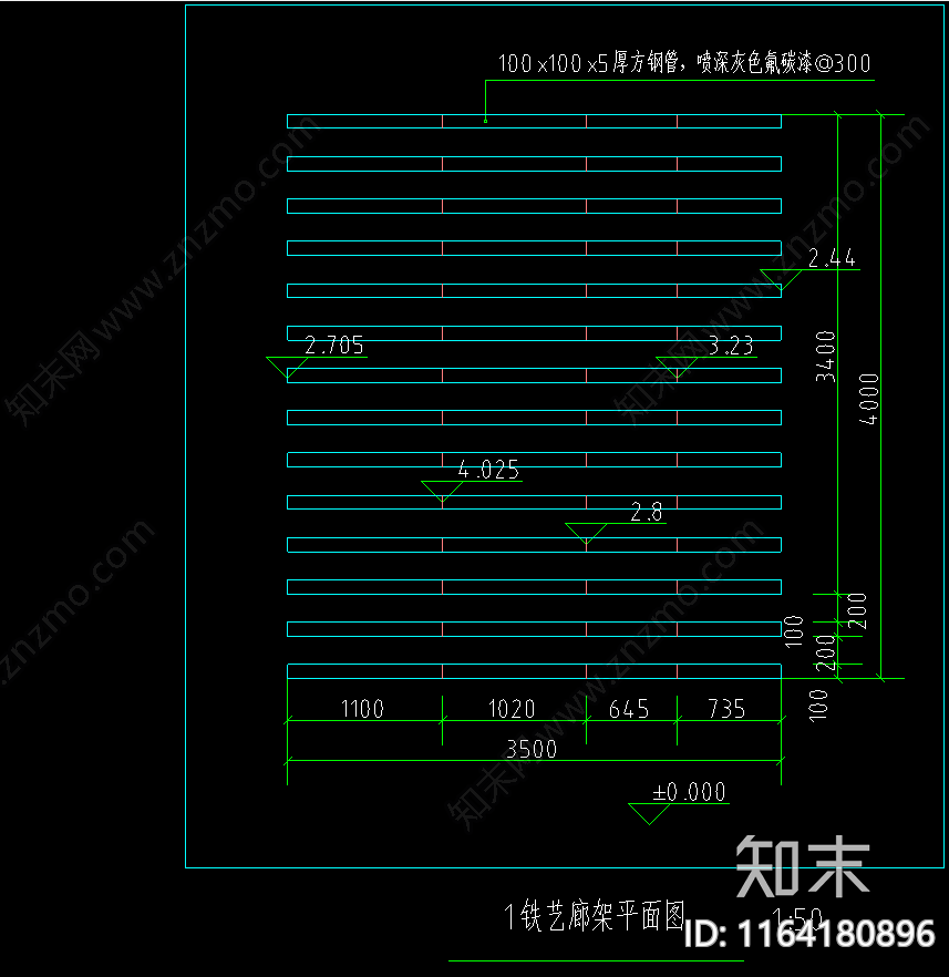 现代其他景观cad施工图下载【ID:1164180896】