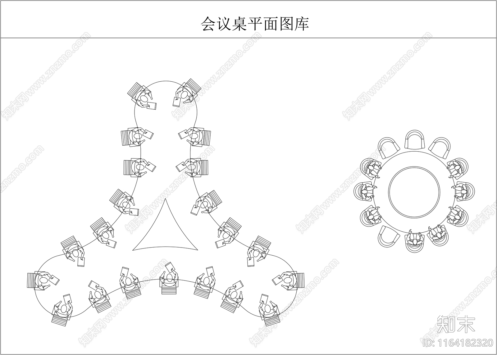 现代桌椅施工图下载【ID:1164182320】
