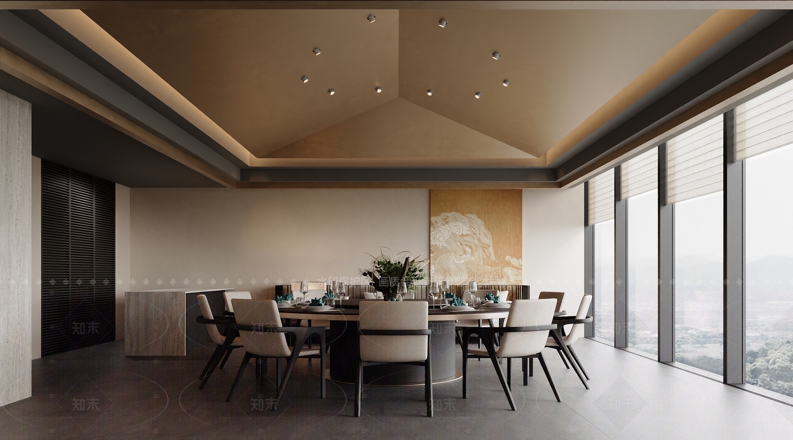 新中式包厢3D模型下载【ID:1214628734】