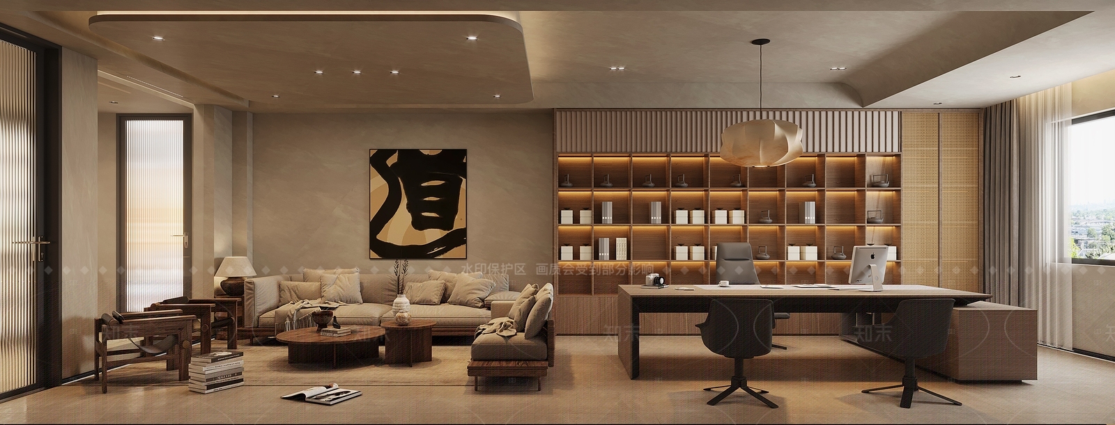 侘寂茶叶店3D模型下载【ID:1164189607】