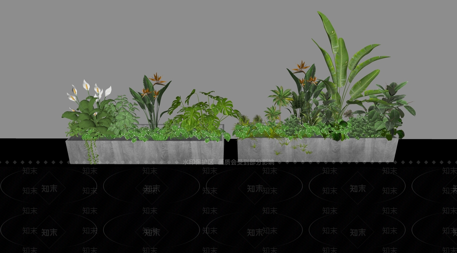 植物组合SU模型下载【ID:1164190965】
