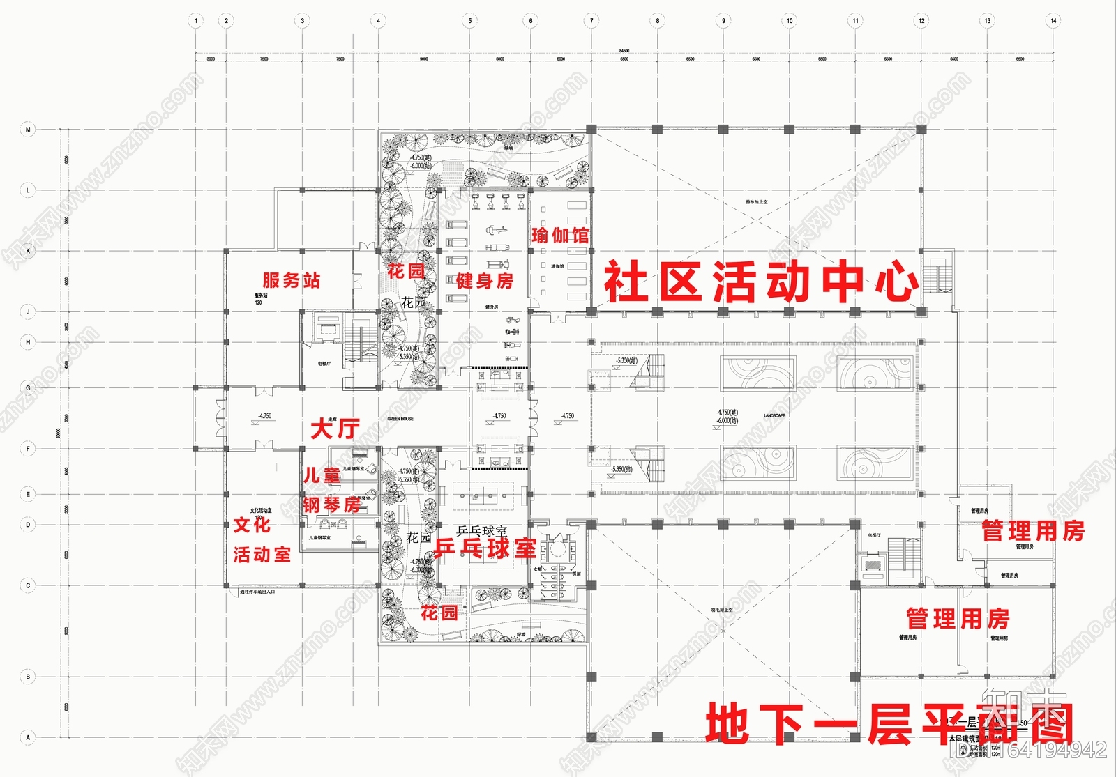 现代会所cad施工图下载【ID:1164194942】