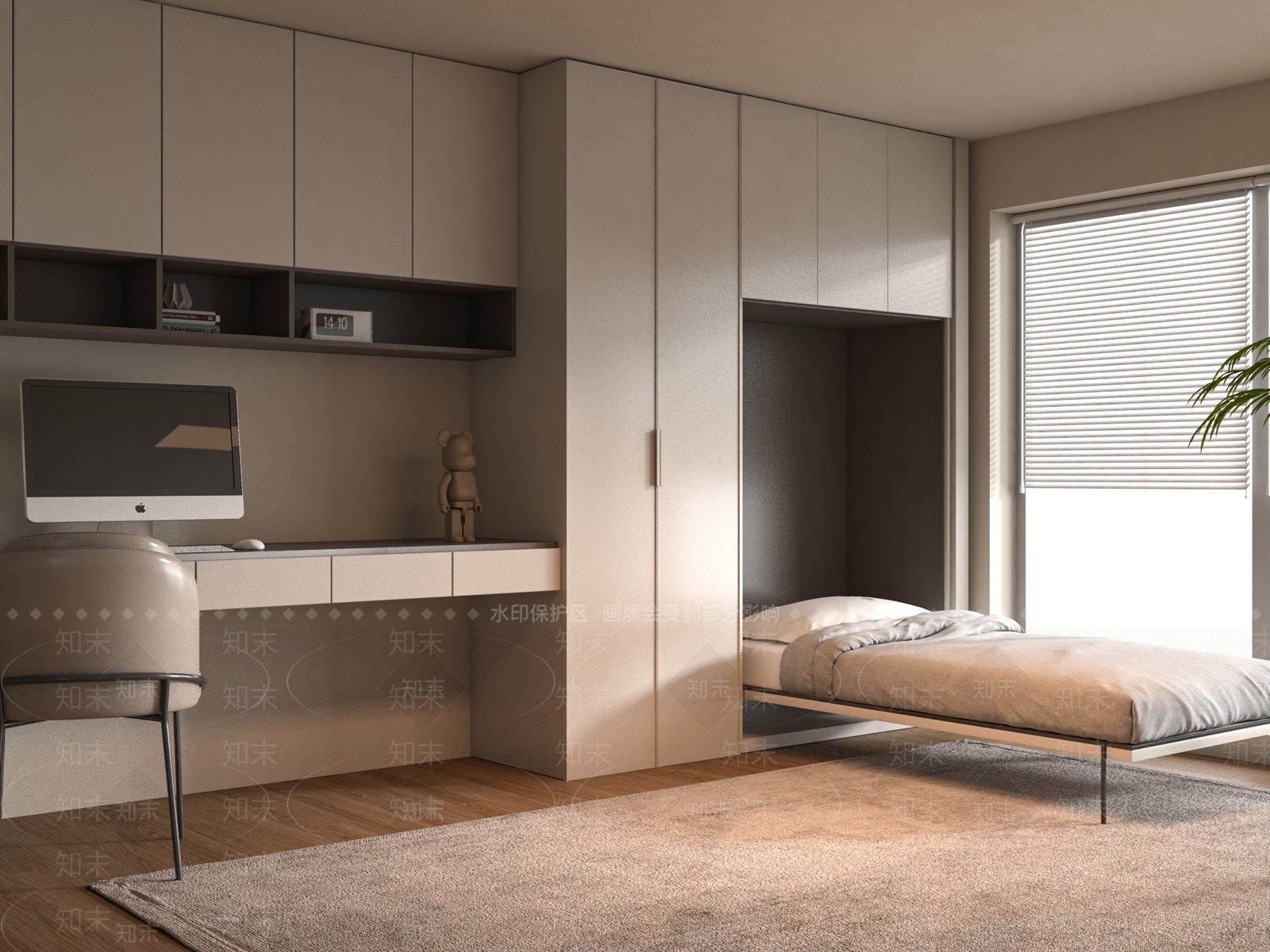 现代其他床具SU模型下载【ID:1164195039】