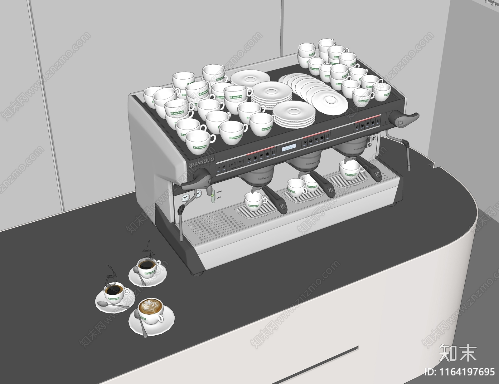 咖啡机SU模型下载【ID:1164197695】