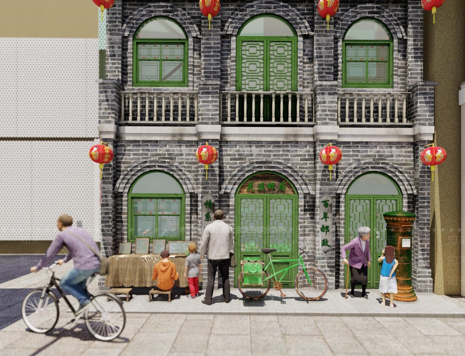 新中式中式风格建筑SU模型下载【ID:1164201832】