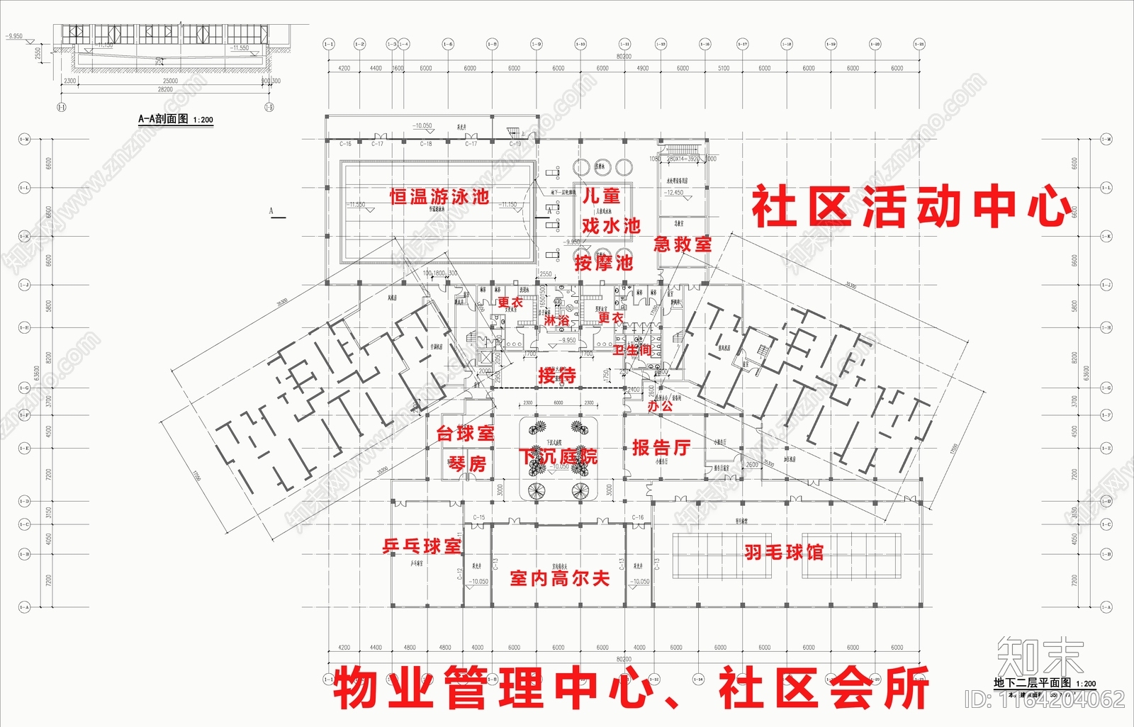 现代会所cad施工图下载【ID:1164204062】