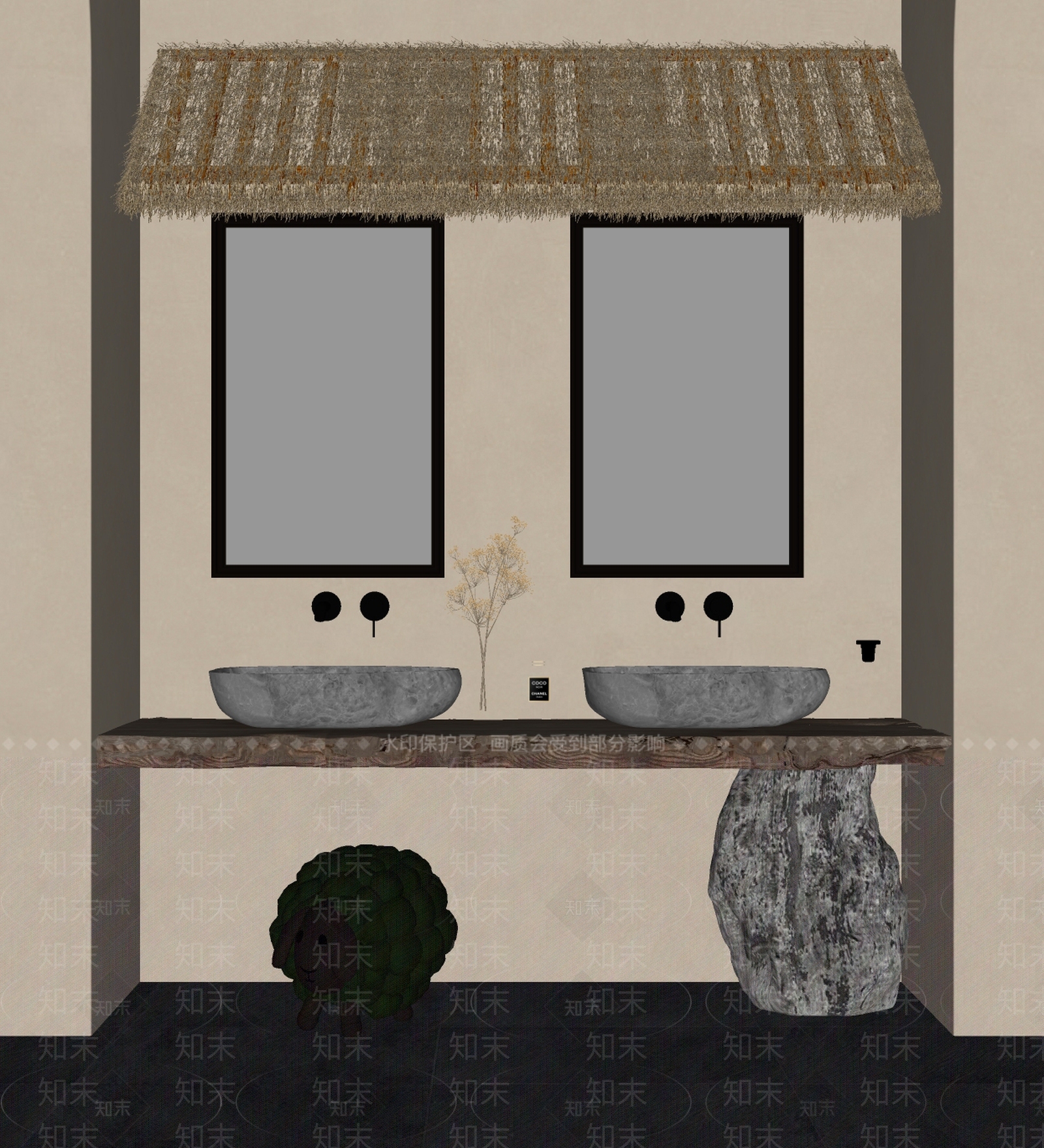 洗手台SU模型下载【ID:1164209936】