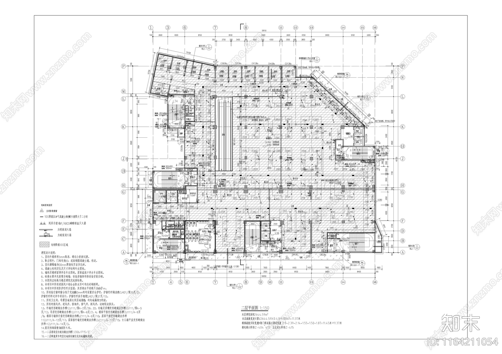 现代农贸市场建筑cad施工图下载【ID:1164211054】