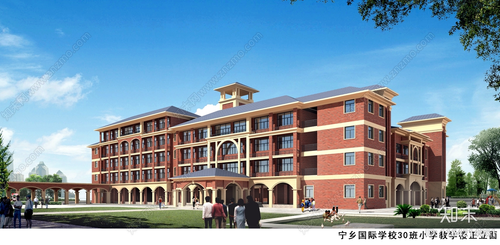 复古学校建筑cad施工图下载【ID:1164214081】