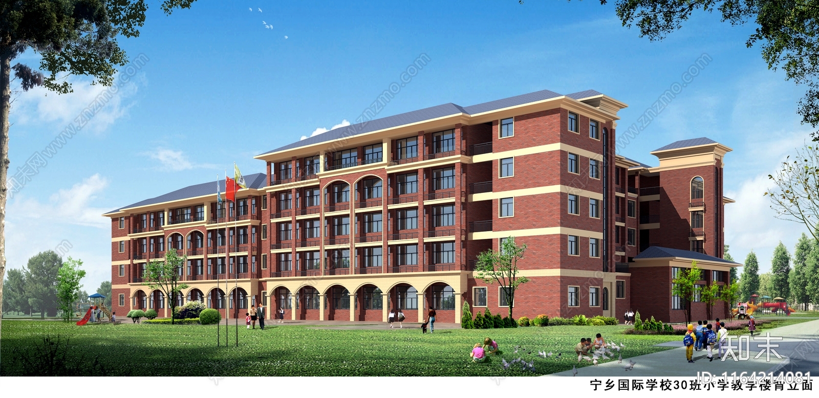 复古学校建筑cad施工图下载【ID:1164214081】