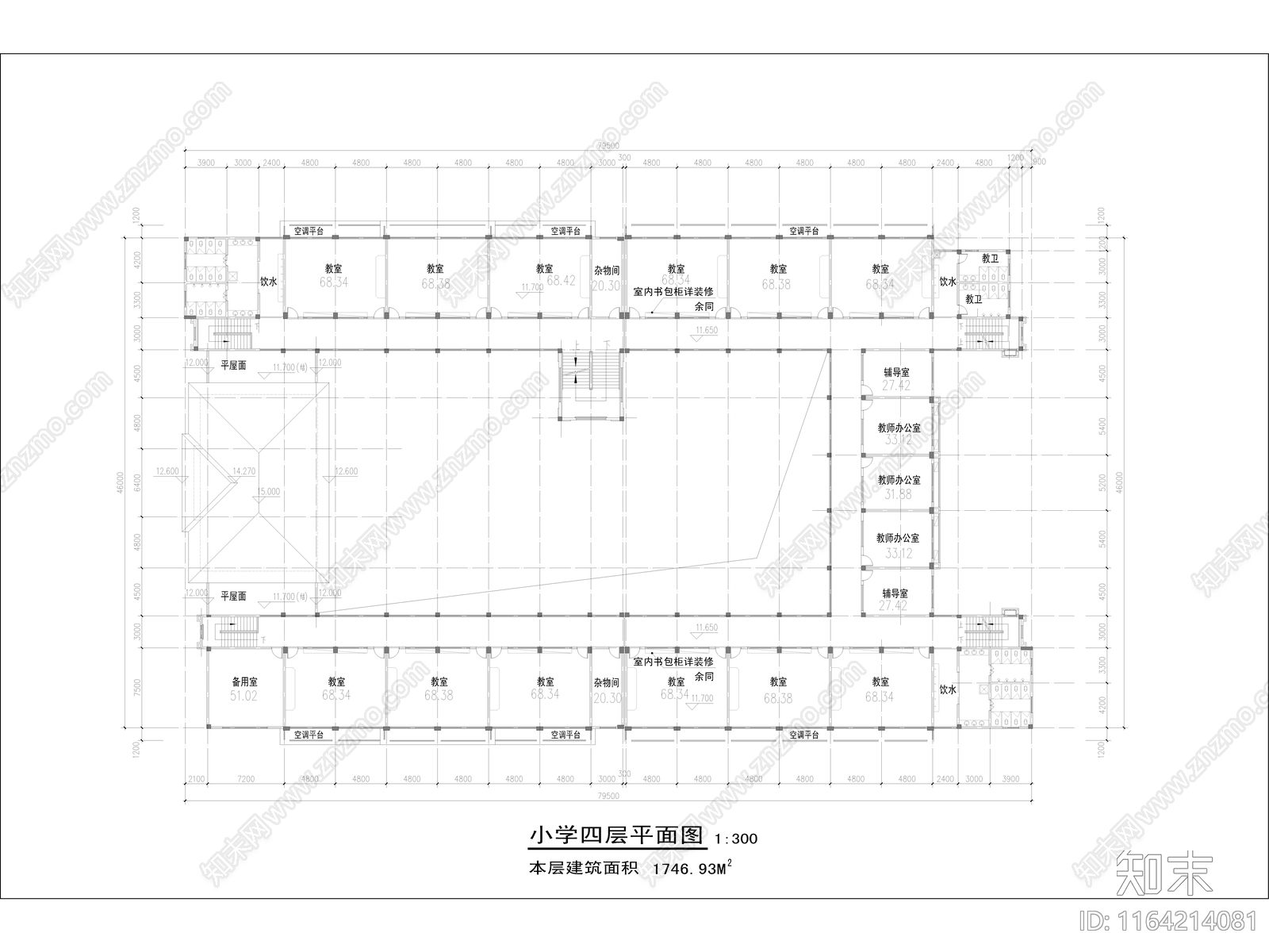 复古学校建筑cad施工图下载【ID:1164214081】