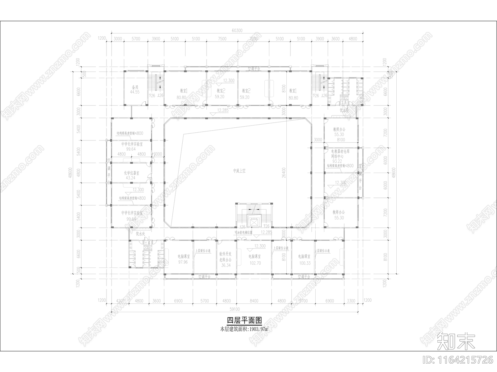 复古学校建筑cad施工图下载【ID:1164215726】
