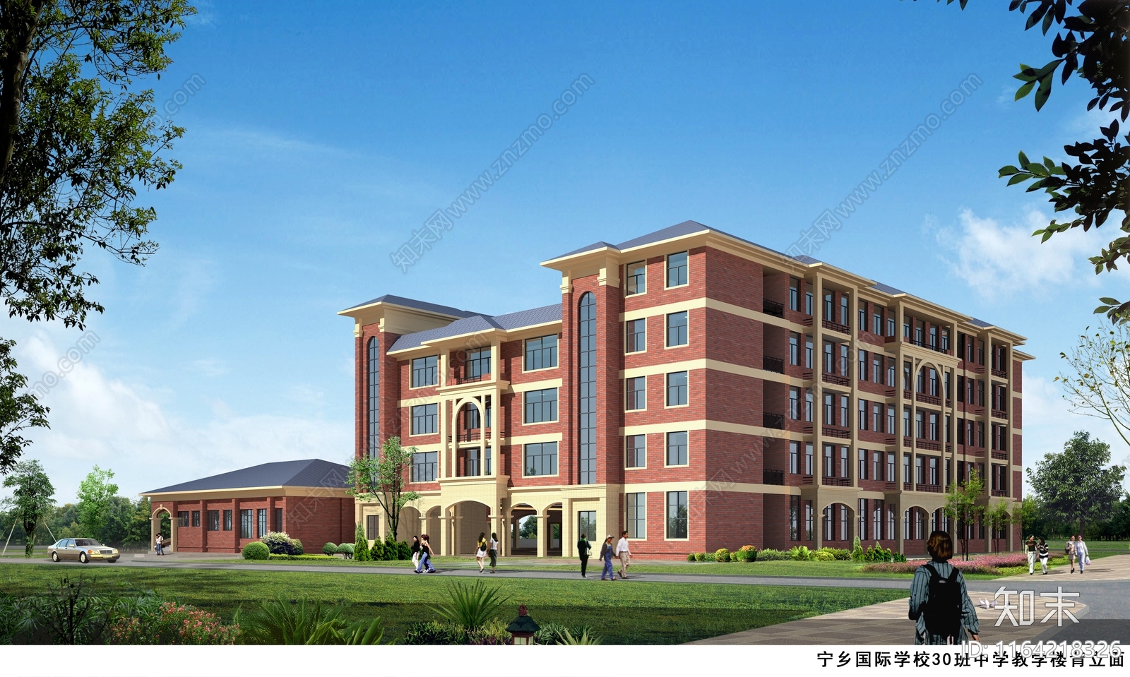 复古学校建筑cad施工图下载【ID:1164218326】