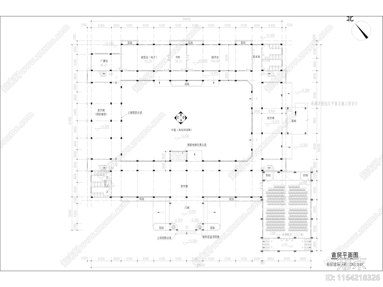复古学校建筑cad施工图下载【ID:1164218326】