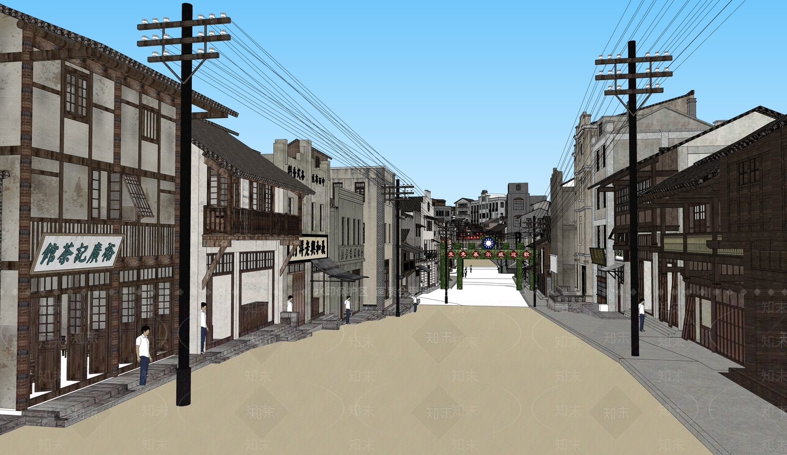 中式新中式其他商业建筑SU模型下载【ID:1164218534】